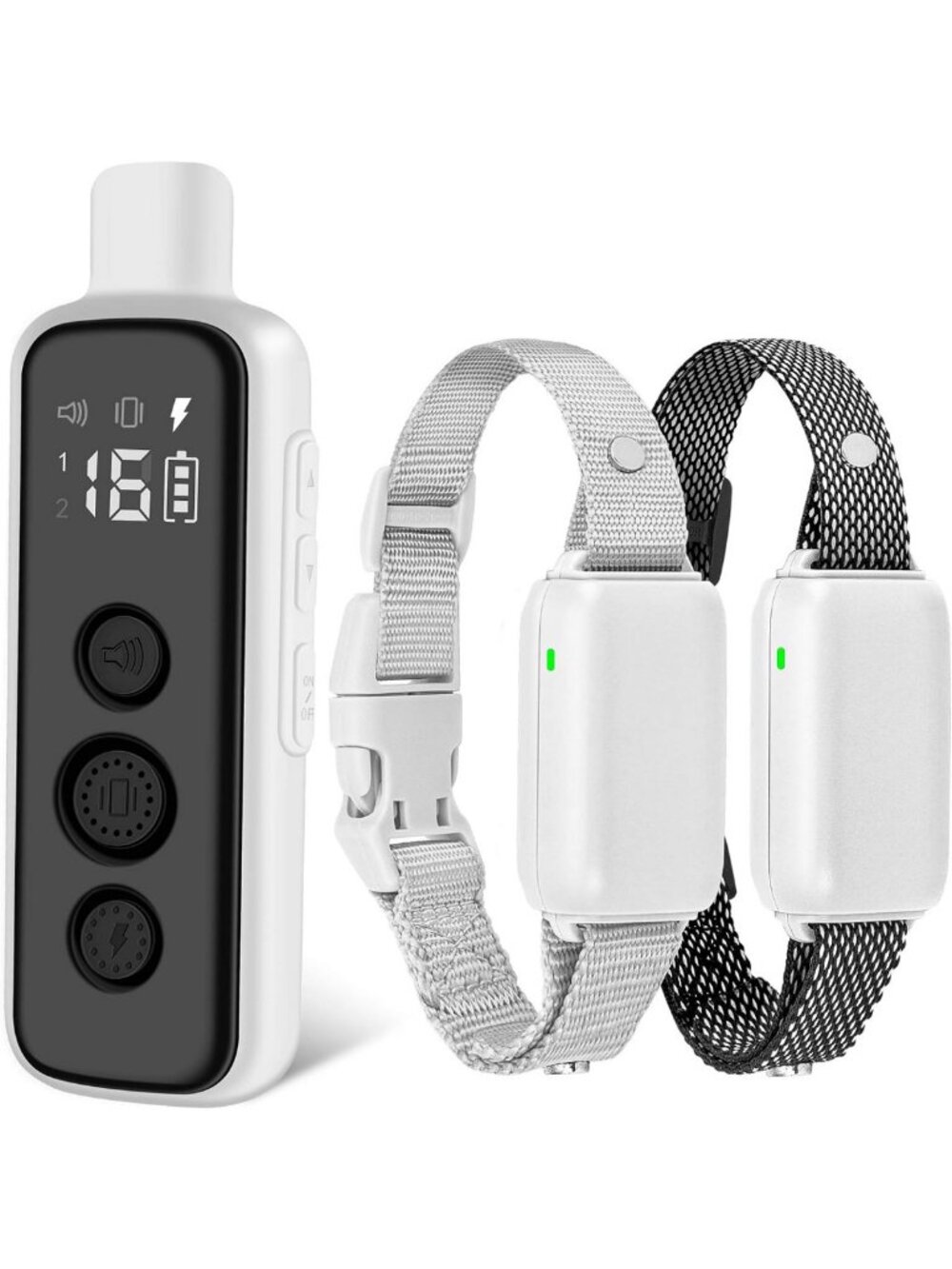 Rechargeable Waterproof Dog Training Collar for 2 Dogs - Beep, Vibration, Shock